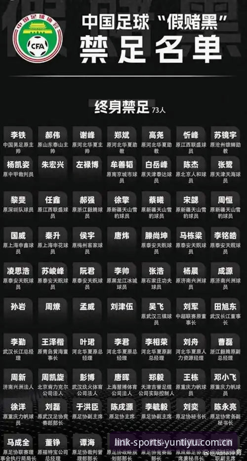 云体育连接世界 中国足协第三批禁足名单公布,云体育平台如何解读这场风暴?
